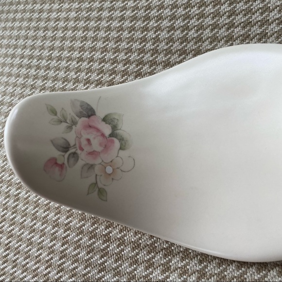 VINTAGE Pfaltzgraff for Alquetta USA swan hand towel holder tea rose pattern - Picture 7 of 7